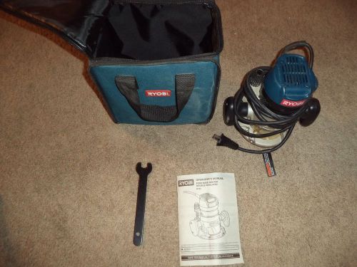 Ryobi 1.5HP 8.5 Amp Fixed Base Router R163 W/Carrying Bag