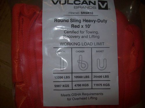 Vulcan round sling 10&#039; red srsr10 for sale