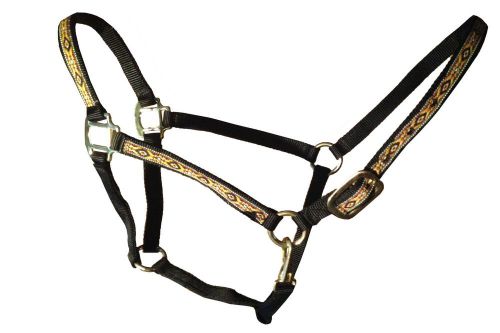 Heavy Duty Halter with Navaho Standard horse Size Black color