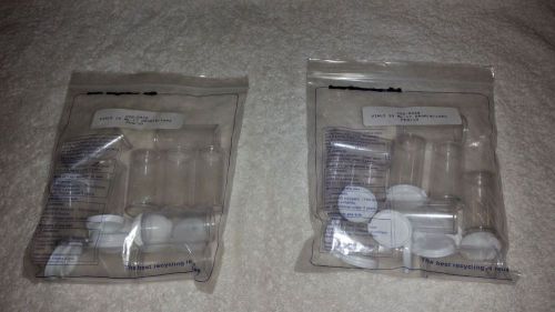 Lot of (2) 10 Count Packages of 25 mL Plastic Vials 2 1/8&#034; H w/ pop on/off caps