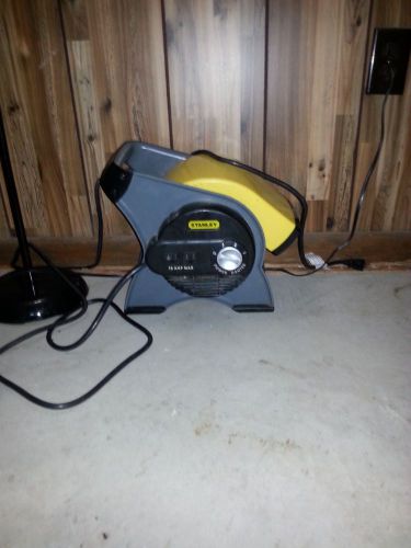 Stanley 655704 fan, 3-speed pivoting utility blower w/grounded outlets - yellow for sale