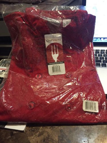 Chef Works Nantes Basic Red Chef Coat Repc-red-m (new)