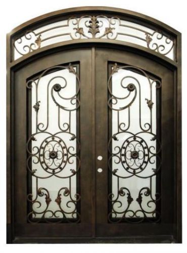 Wrought  IRON DOORS- 62 in x 81 in.+15 transom 62 x96 we are manufactured co