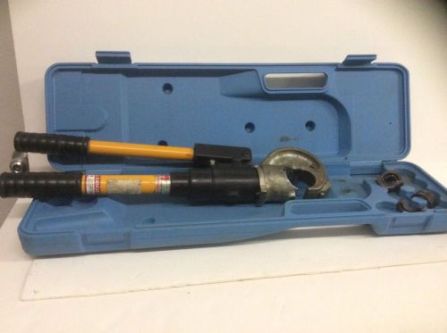 HUSKIE HYDRAULIC CABLE WIRE CRIMPER EP-410 uses BURNDY DIES GREAT SHAPE