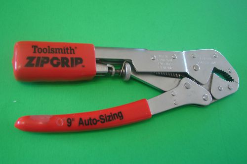 9&#039;&#039; ADJUSTABLE LOCK PLIERS(USED) BY TOOLSMITH  &#039;&#039;ZIP GRIP&#039;&#039;