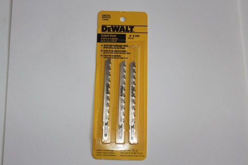 Dewalt 4&#034; 6TPI cobalt stl jig saw blades 3 pack