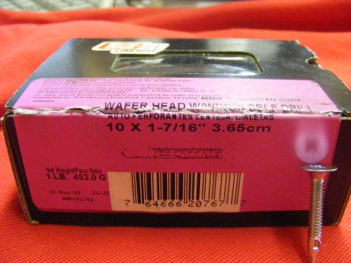 2- 1lb boxes of wafer head w/wings screws self drilling #10x1-7/16&#034; for sale