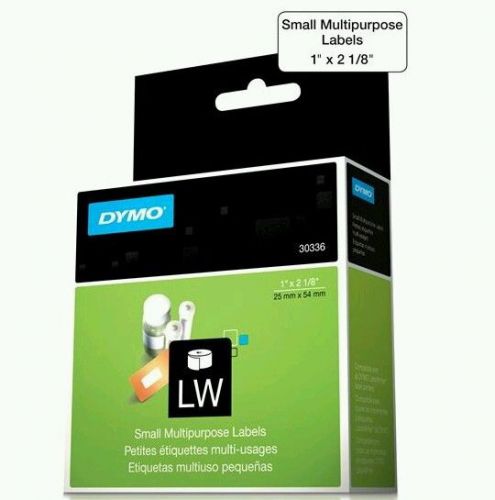 Dymo 30336 LW Multipurpose Labels, Small, 1&#034;x2-1/8&#034;, 500 Labels/RL, White NIB