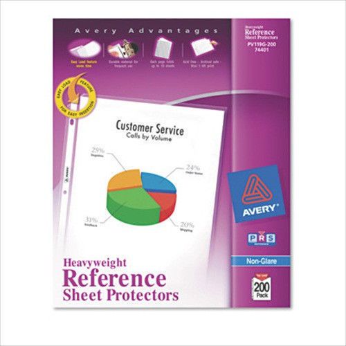 Avery Heavyweight Reference Sheet Protectors Letter 200 Per Box Ring Binder New