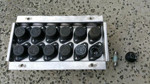 Bakers Aid Electric deck Oven Stainless 12 Fuse Holder Box Terminal w/ Fuses