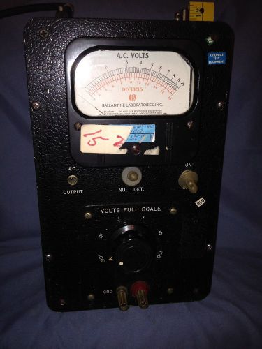 Vintage Ballantine Laboratories Electronic Voltmeter Model 310A - Powers Up