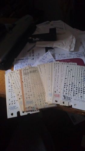 Hickokcardmatic123 punch card sets for popular pre amp tubes_9 fullsets_see list for sale