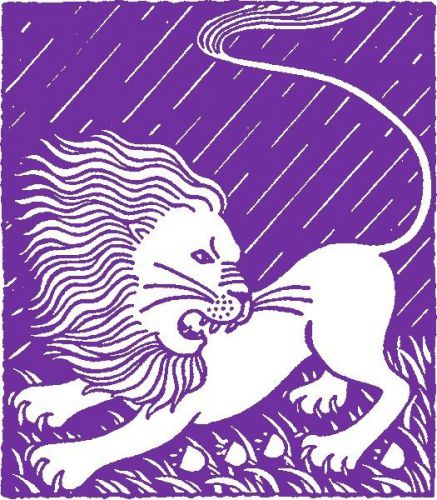 30 Custom Vintage Purple Lion Art Personalized Address Labels