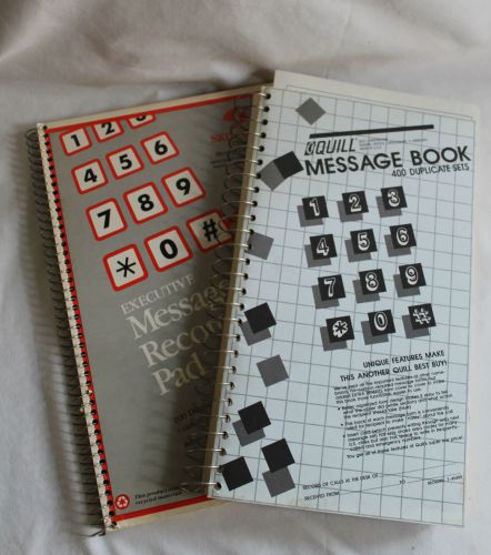 Two Telephone Phone Carbon Message Book Sets - Duplicate Forms