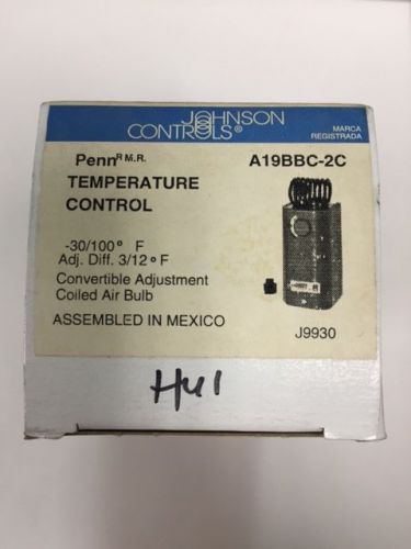 Johnson controls a19bbc-2c temperature control for sale