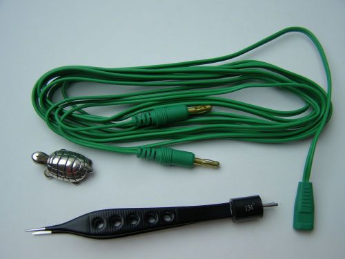 Bipolar adson forceps 4.75&#034; black reusable electrosurgical instruments &amp; cord for sale
