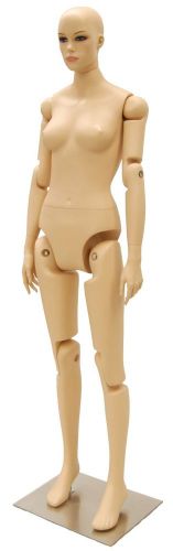 Movable Elbow Flexible Head Arms Legs Fiberglass Female Mannequin #LFFS-01