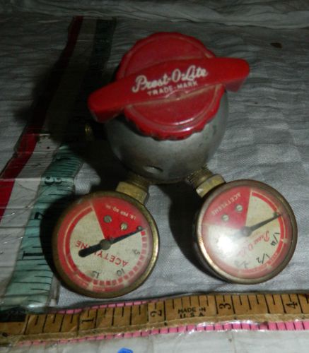 prestolite presto lite meter vintage valve gauge