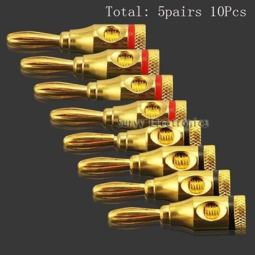 10pcs musical audio speaker cable wire 4mm banana plug connector g8 us new for sale