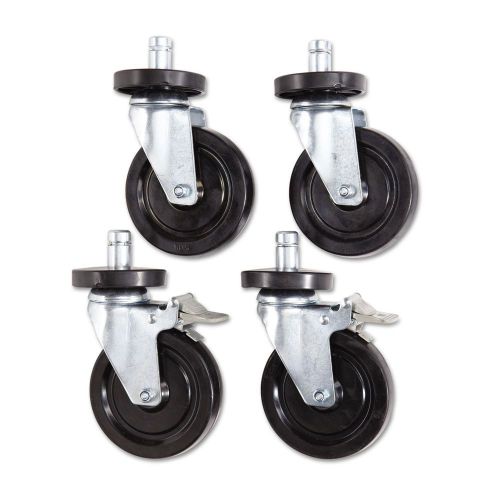 Casters for Wire Shelving Units - 4 Pack 5&#034; wheels mobile shelves 717784AB