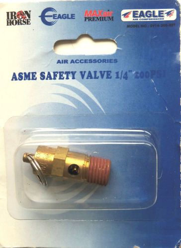 Eagle Compressor ASME Safety Pressure Relief Valve 1/4&#034;200 PSI SV14-200-RET