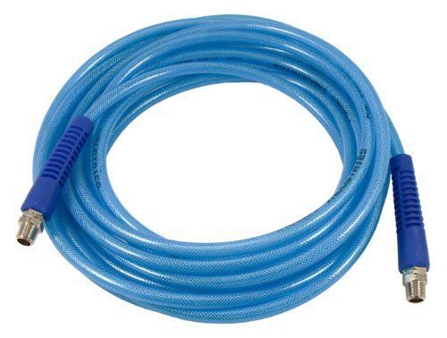 Forney 75450 Air Hose  Blue Polyurethane Flex with 1/4-Inch Male NPT Fittings On