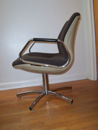Vintage Mid Century Steelcase Office Executive Swivel Shell Chair