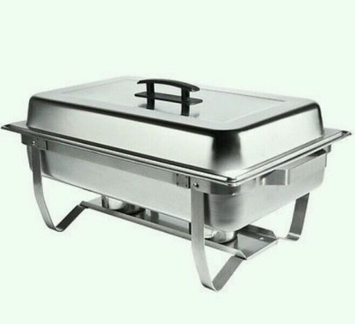New.  8 Qt. Stainless Steel Chafer with Folding Frame