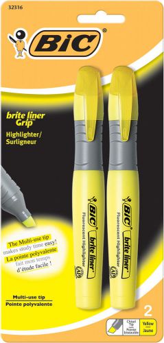 Bic corporation brite liner grip highlighter 2 count set of 6 for sale