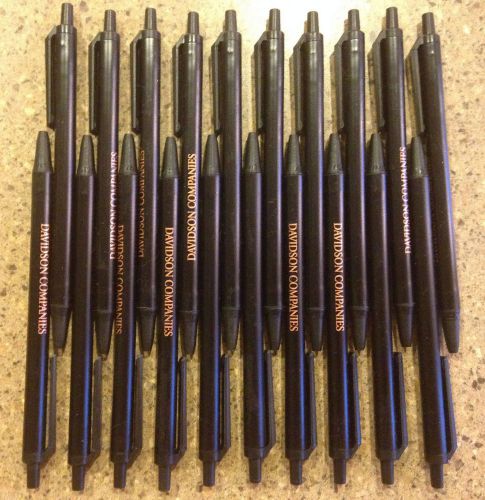 Pens Set of 20 Retractable Pens Clip Black Ink Mechanical Pencils