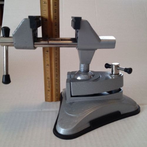 SUCTION TABLE BENCH VICE JEWELERS, HOBBY, CRAFTS, BALL JOINT ROTATION WITH BOX