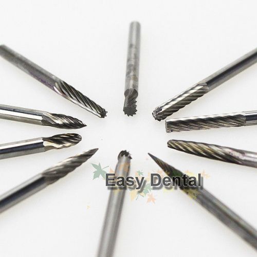 10pcs dental beauty tungsten steel carbide burs drill polisher 3mm for handpiece for sale