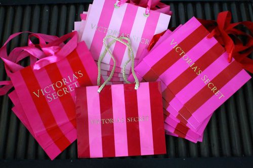 VICTORIA&#039;S SECRET SET OF 20 SMALL GIFT BAGS STORAGE/ORGANIZE/SHOWERS/PLAY