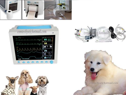 Hot CE&amp;FDA Vet Veterinary Use Vital Signs Patient Monitor With ETCO2,Printer,IBP