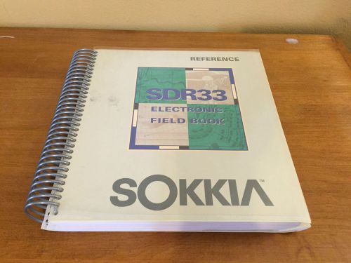SOKKIA SDR33 DATA COLLECTOR REFERENCE MANUAL SURVEYOR