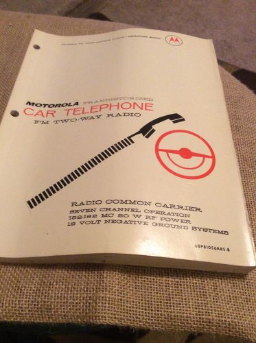 Vintage Motorola Car Telephone Seven Channel Manual