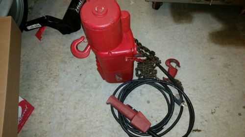 Dayton 1/2  ton electric 115v chain hoist with beam trolly for sale