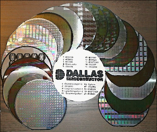 high low thermometer for sale, 20pcs 6&#034; silicon wafers with iconic designs from dallas semiconductor free ship