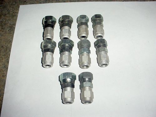 10 NOS binks air &amp; fluid hose connectors 3/8&#034; / 1/2&#034; NPT paint gun sprayer