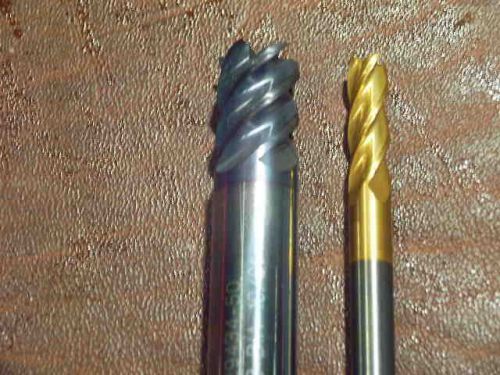 end mill cutters 1/2 1/4  in 1/4  solid
