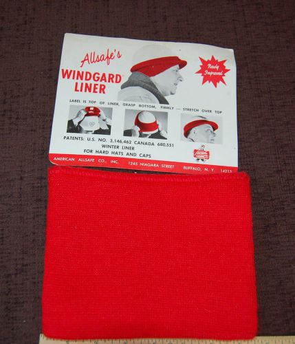 NEW RED ALLSAFE PRODUCTS WINDGUARD HARDHAT CAP LINER NECK GAITER