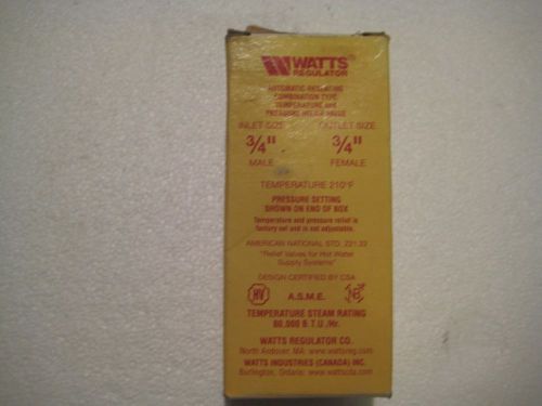 Watts Regulator -  10L-2   Pressure Relief Valve, 3/4