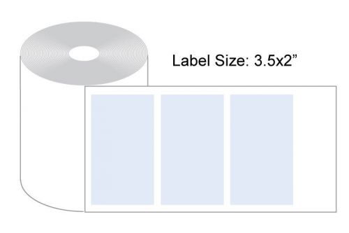 100 Matte /Semi-Gloss white Name Badge +Shipping Jar 4Sure Labels 3.5x2&#034;