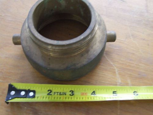 Used 2 1/2&#034; MALE Fire Thread adapter to --Looks like a 3&#034; FEMALE pipe thread??
