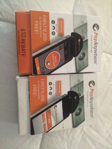 Pay Anywhere Credit Debit Card Reader Smart Phone Mobile BRAND NEW LOT of 2 iOS