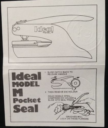 &#034;Official&#034; Pocket Seal for a notary (IDEAL brand) REDUCED