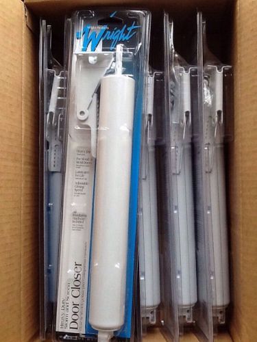 6 Each New Wright Products V1500WH Heavy-Duty Pneumatic Door Closer, White