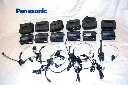 PANASONIC ORDER TAKER WX-C1020 DriveThru Commercial Headsets set of 6 w/batts