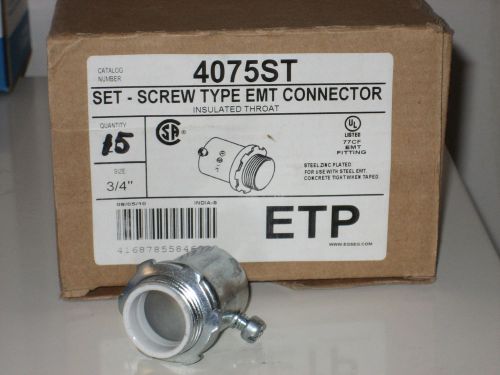 EGS ETP 3/4&#034; EMT Steel Zinc Plated Set Screw Type 4075ST