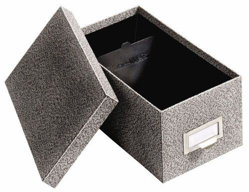 Globe-Weis Fiberboard Index Card Storage Box, 4 x 6 Inches, Black Agate (94 BLA)